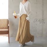 ロンT レディース 長袖 トップス Vネック カットソー 無地ロングTシャツ | HUG.U | 詳細画像18 