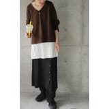 ロンT レディース 長袖 トップス Vネック カットソー 無地ロングTシャツ | HUG.U | 詳細画像25 