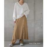 ロンT レディース 長袖 トップス Vネック カットソー 無地ロングTシャツ | HUG.U | 詳細画像6 