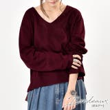 ロンT レディース 長袖 トップス Vネック カットソー 無地ロングTシャツ | HUG.U | 詳細画像8 