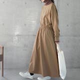 ベージュ | ワンピース レディース ロングワンピース フレアワンピース Aライン ロング | HUG.U