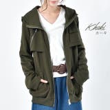 パーカー レディース ダブルジップ 長袖 アウター スウェット スエット 大き | HUG.U | 詳細画像11 