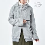 パーカー レディース ダブルジップ 長袖 アウター スウェット スエット 大き | HUG.U | 詳細画像16 