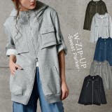 パーカー レディース ダブルジップ 長袖 アウター スウェット スエット 大き | HUG.U | 詳細画像18 