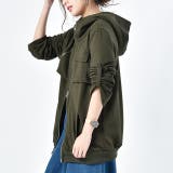 パーカー レディース ダブルジップ 長袖 アウター スウェット スエット 大き | HUG.U | 詳細画像20 