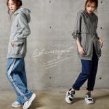 パーカー レディース ダブルジップ 長袖 アウター スウェット スエット 大き | HUG.U | 詳細画像5 