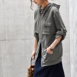 トープ | パーカー レディース ダブルジップ 長袖 アウター スウェット スエット 大き | HUG.U