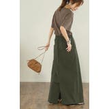 スカート ロングスカート マキシスカート ベイカースカート ロング チノ レデ | HUG.U | 詳細画像4 