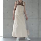 キナリホワイト | 「大人シルエット」広がり過ぎないサロペスカート サロペット デニム | HUG.U