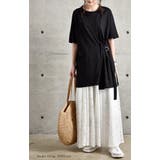 Tシャツ トップス レディース カットソー チュニック 半袖 アシメ アシンメ | HUG.U | 詳細画像4