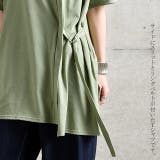 Tシャツ トップス レディース カットソー チュニック 半袖 アシメ アシンメ | HUG.U | 詳細画像5