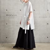 Tシャツ トップス レディース カットソー チュニック 半袖 アシメ アシンメ | HUG.U | 詳細画像9