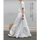 スカート ロングスカート レース ティアードスカート レーススカート マキシ丈 | HUG.U | 詳細画像14 