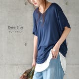 トップス レディース Tシャツ カットソー 半袖 Vネック 無地 シンプル ド | HUG.U | 詳細画像12 