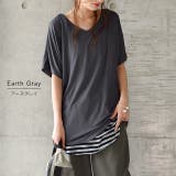 トップス レディース Tシャツ カットソー 半袖 Vネック 無地 シンプル ド | HUG.U | 詳細画像16 