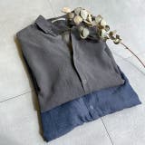 シャツ デニム デニムシャツ レディース トップス カットソー ハーフボタン | HUG.U | 詳細画像11 