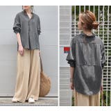 シャツ デニム デニムシャツ レディース トップス カットソー ハーフボタン | HUG.U | 詳細画像13 