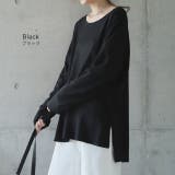 カットソー レディース 長袖 トップス ロングTシャツ レイヤード 無地 ボ | HUG.U | 詳細画像10