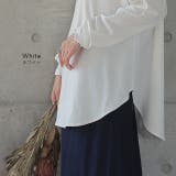 カットソー レディース 長袖 トップス ロングTシャツ レイヤード 無地 ボ | HUG.U | 詳細画像13