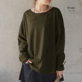 カットソー レディース 長袖 トップス ロングTシャツ レイヤード 無地 ボ | HUG.U | 詳細画像19