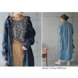 シャツワンピース デニム ロングシャツ デニムシャツワンピ シャツ レディース | HUG.U | 詳細画像17 