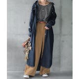 シャツワンピース デニム ロングシャツ デニムシャツワンピ シャツ レディース | HUG.U | 詳細画像5 