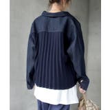 ジャケット デニム アウター プリーツ レディース Gジャン ジージャン ライ | HUG.U | 詳細画像5 