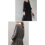 ワンピース レディース  ロングワンピース ロング 長袖 マキシ フレア きれ | HUG.U | 詳細画像18 