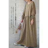 ワンピース レディース  ロングワンピース ロング 長袖 マキシ フレア きれ | HUG.U | 詳細画像2 