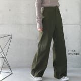 ダークオリーブ(トール丈) | 楽なのに脚長こなれ感 パンツ レディース | HUG.U