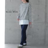 カットソー ロンT レディース トップス ロングTシャツ ボートネック 長袖 | HUG.U | 詳細画像10
