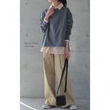 カットソー ロンT レディース トップス ロングTシャツ ボートネック 長袖 | HUG.U | 詳細画像4