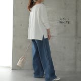 「まさかのカップ付き」ブラトップに見えないゆったりカットソー トップス レディース | HUG.U | 詳細画像10