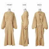 ロングワンピース 長袖 レディース ロングワンピ バックリボン ワンピース | HUG.U | 詳細画像23 