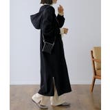 パーカー ロングワンピース ロングワンピ ロングパーカー アウター スウェット | HUG.U | 詳細画像4 