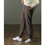 パンツ 裏起毛 ボトムス レディース ロング ゴム テーパード スリット 裏ボ | HUG.U | 詳細画像20