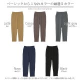 パンツ 裏起毛 ボトムス レディース ロング ゴム テーパード スリット 裏ボ | HUG.U | 詳細画像24