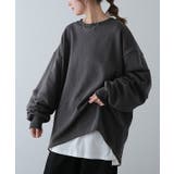 トレーナー レディース 裏起毛 スウェット トップス 裏シャギー 体型カバー | HUG.U | 詳細画像5