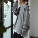 トレーナー レディース 裏起毛 スウェット トップス 裏シャギー 体型カバー | HUG.U | 詳細画像8