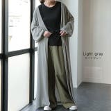 カーディガン ロング ニット 薄手 シアー ぽわん袖 アウター 長袖 ロングカ | HUG.U | 詳細画像11