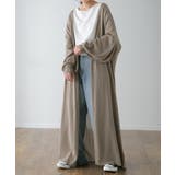カーディガン ロング ニット 薄手 シアー ぽわん袖 アウター 長袖 ロングカ | HUG.U | 詳細画像3