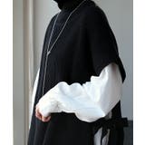 ベスト ニット 綿100% レディース 体型カバー タートル レイヤード トッ | HUG.U | 詳細画像16