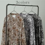 シャツ レディース トップス ペイズリー柄 スリット ロング ロングシャツ ブ | HUG.U | 詳細画像12 