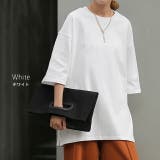 Tシャツ レディース トップス 綿100% 厚手 半袖 オーバーサイズ ゆった | HUG.U | 詳細画像14