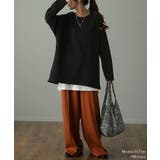 トップス レディース ロンT 綿100％ カットソー ポケット 長袖 Tシャツ | HUG.U | 詳細画像6 