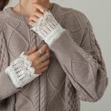 トップス レディース レイヤード インナー レース 袖口 ロンT 長袖 Uネッ | HUG.U | 詳細画像22 