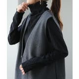 トップス レディース ハイネック インナー 長袖 カットソー タートル レイヤ | HUG.U | 詳細画像19
