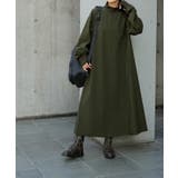 ワンピース ロング ワンピ ナイロン ハイネック 長袖 ロングワンピース 体型 | HUG.U | 詳細画像16 