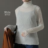 トップス レディース シアー インナー レイヤード シースルー ハイネック 長 | HUG.U | 詳細画像11 