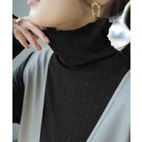 トップス レディース シアー インナー レイヤード シースルー ハイネック 長 | HUG.U | 詳細画像14 